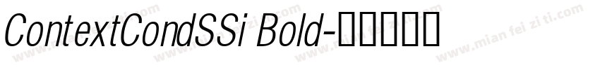 ContextCondSSi Bold字体转换